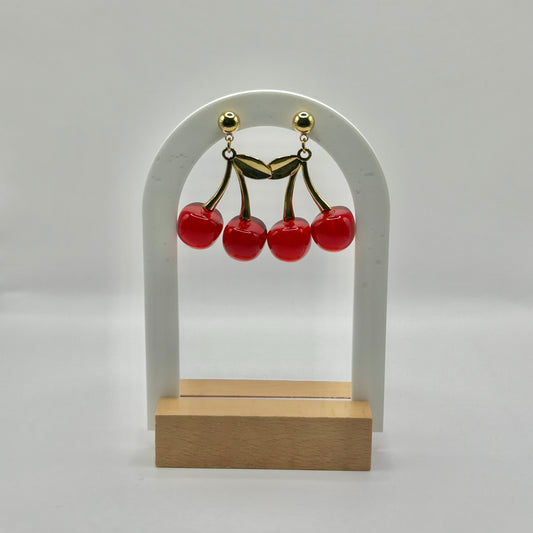 BOUCLES D’OREILLES CERISE